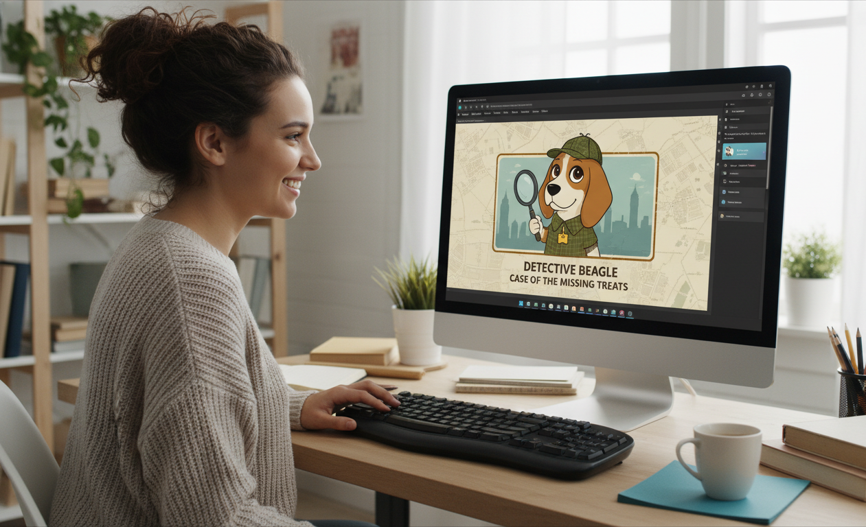 Exemplo de uso da ferramenta Ask Canva para criar um post de pet shop.